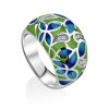 Mix Color Enamel Floral Ring, Ring Size: 8 / 18, image 