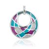 Chic Round Pendant With Mix Color Enamel, image 