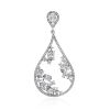 Shimmering Drop Shaped Silver Crystal Pendant, image 