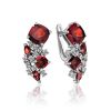 Ultra Feminine Silver Garnet Earrings, image 