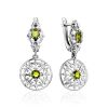 Ornate Silver Tourmaline Dangles, image 