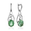 Voluptuous Silver Prasiolite Dangles, image 