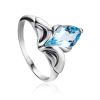 Silver Ring With Marquise Cut Topaz, Ring Size: 4 / 15, image 