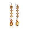 Refined Silver Citrine Dangles, image 