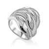 Dazzling  Silver Crystal Cocktail Ring, Ring Size: 7 / 17.5, image 