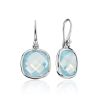 Chic Blue Agate Drop Earrings, image 
