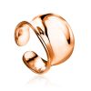 Statement Rose Plated Silver Ring The Liquid, Ring Size: Adjustable, image 