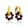 Designer Gilded Silver Hoops With Natural Amber The Palazzo, image 