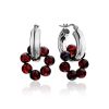 Boho Chic Silver Amber Hoops The Palazzo, image 