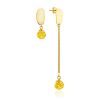 Mismatched Gilded Silver Chain Earrings With Amber The Palazzo, image 