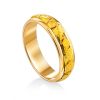 Wedding Band Ring With 24K Gold Finish The Nugget, Ring Size: 6.5 / 17, image 