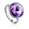 Stylish Silver Crystal Ring, Ring Size: 8 / 18, image 