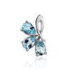 Refined Silver Topaz Pendant, image 