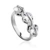 Chic Silver Crystal Ring, Ring Size: 6 / 16.5, image 