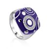 Fabulous Purple Enamel Signet Ring, Ring Size: 8 / 18, image 