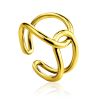 Split Gold Plated Silver Ring The ICONIC, Ring Size: Adjustable, image 