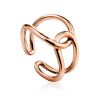 Split Rose Plated Silver Ring The ICONIC, Ring Size: Adjustable, image 