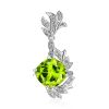 Luminous Silver Pendant With Chrysolite And Crystals, image 