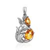 Exquisite Silver Citrine Pendant, image 