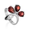 Charming Silver Garnet Ring, Ring Size: 7 / 17.5, image 