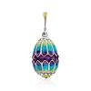 Colorful Silver Enamel Egg Pendant With Garnet And Crystals The Romanov, image 