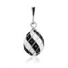 Black And White Enamel Egg Pendant The Romanov, image 