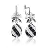 Black And White Enamel Dangle Earrings The Romanov, image 