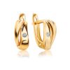 Glossy Gold Crystal Earrings, image 