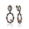 Fabulous Designer Silver Amethyst Dangle Earrings, image 