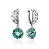 Laced Silver Prasiolite Earrings, image 