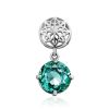 Laced Silver Prasiolite Pendant, image 