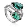 Designer Siver Prasiolite Ring, Ring Size: 8 / 18, image 
