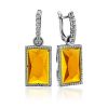 Refined Citrine Transformable Earrings, image 