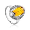Lustrous Silver Citrine Ring, Ring Size: 8.5 / 18.5, image 
