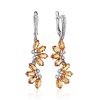 Luminous Silver Citrine Dangle Earrings, image 