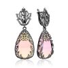 Voluptuous Pink Opal Dangle Earrings, image 