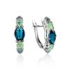 Chic Blue Crystal Earrings, image 