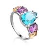 Chic Mix Color Crystal Ring, Ring Size: 9 / 19, image 