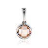 Chic Silver Morganite Pendant, image 