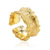 GORGEOUS 18ct Gold on Sterling Silver Ring The Liquid, Ring Size: Adjustable, image 
