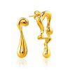 Asymmetric Design Gilded Silver Earrings, image 