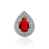 Drop Shaped Silver Crystal Pendant, image 