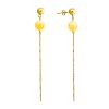 Refined Gilded Silver Amber Chain Dangle Earrings The Palazzo, image 