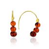 Threader Style Gilded Silver Amber Earrings The Palazzo, image 