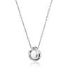Sterling Silver Textured Disk Pendant Necklace The Liquid, image 