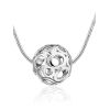 Cut Out Design Silver Dimond Pendant, image 