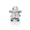 Cute Silver Diamond Mono Earring, image 