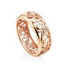 Ornate Gold Crystal Band Ring, Ring Size: 6.5 / 17, image 