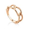 Trendy Golden Link Ring, Ring Size: 6 / 16.5, image 
