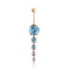 Gold Topaz Belly Button Ring, image 